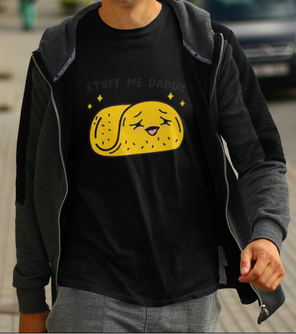Stuff Me Daddy Taco With Sparkles And Smiley Face T-Shirt