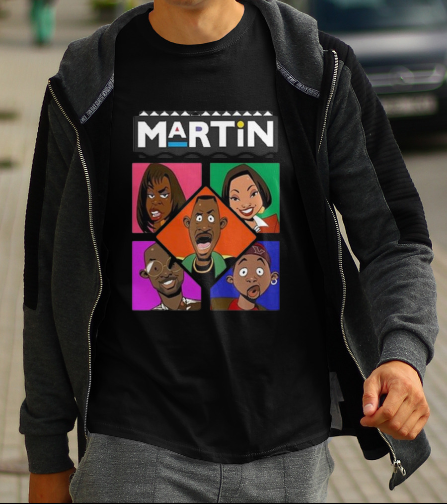 Martin Lawrence Martin TV Show Cartoon Characters T-Shirt