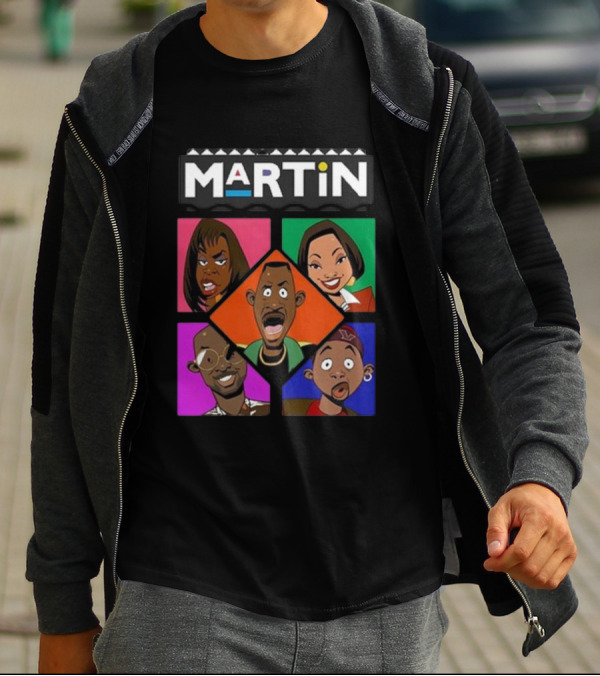 Martin Lawrence Martin TV Show Cartoon Characters T-Shirt