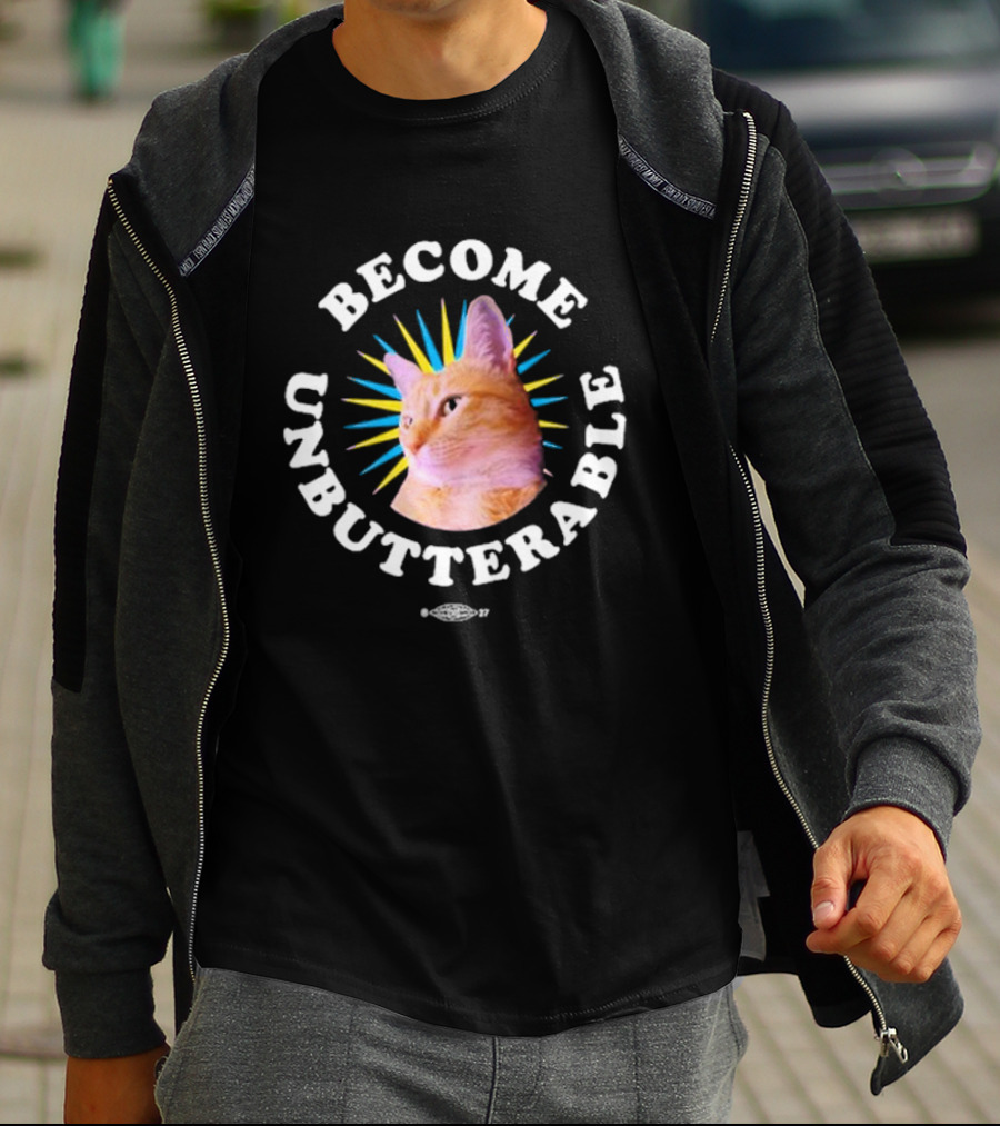 Become Unbutterable Jorts The Cat Vintage Meme T-Shirt