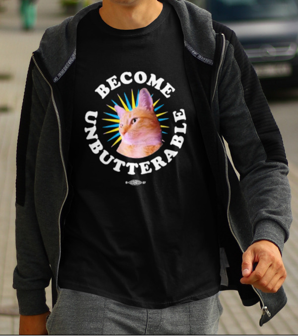 Become Unbutterable Jorts The Cat Vintage Meme T-Shirt