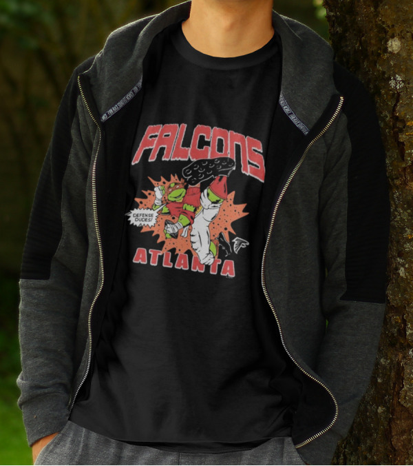 Tmnt Raphael Defense Dudes Falcons Atlanta T-Shirt