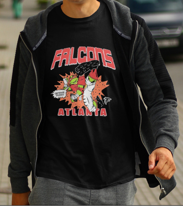 Tmnt Raphael Defense Dudes Falcons Atlanta T-Shirt