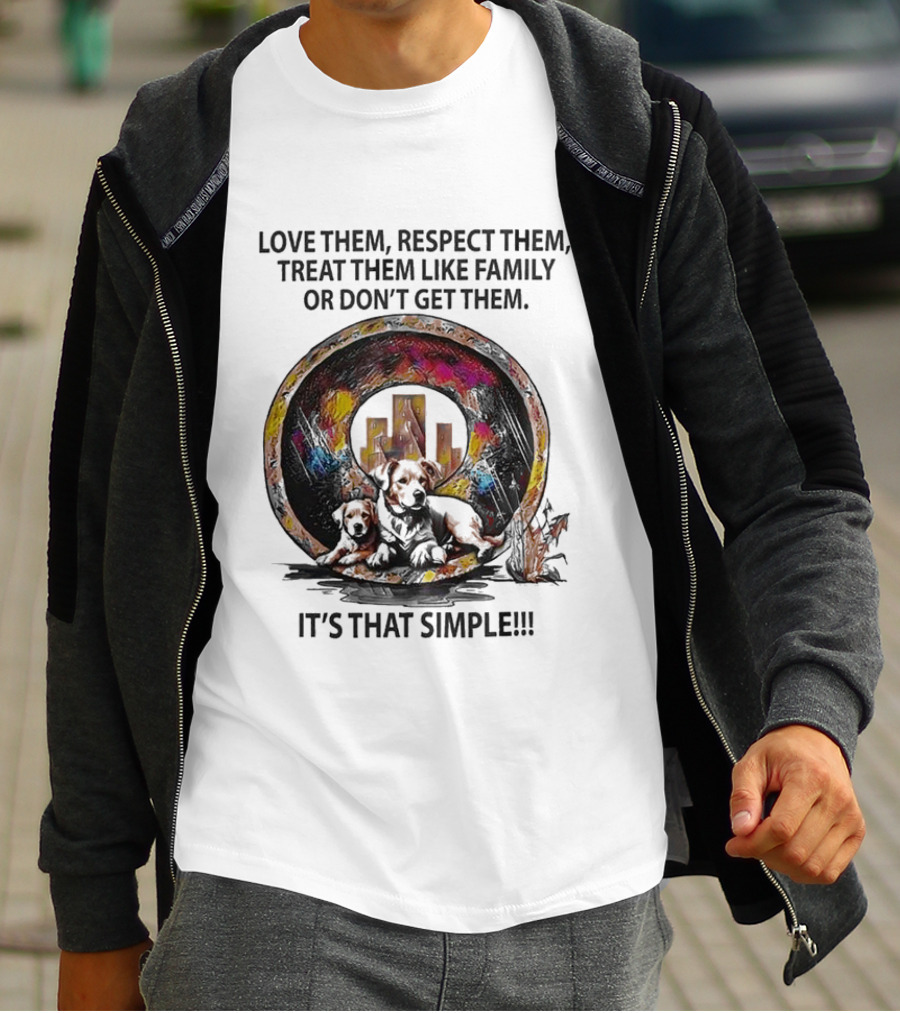 Love Them Respect Them Treat Them Like Family Or Don't Get Them It's That Simple T-Shirt