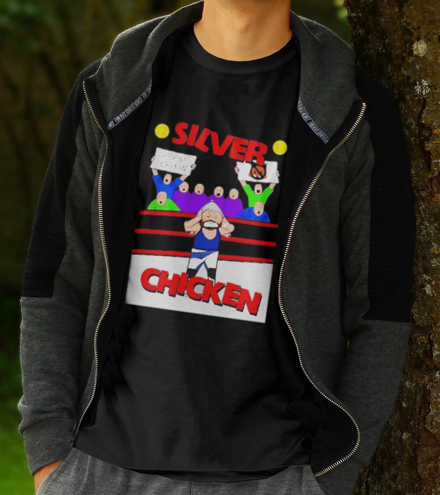 Silver Fox Ringside Champion Silver Chicken Fans T-Shirt