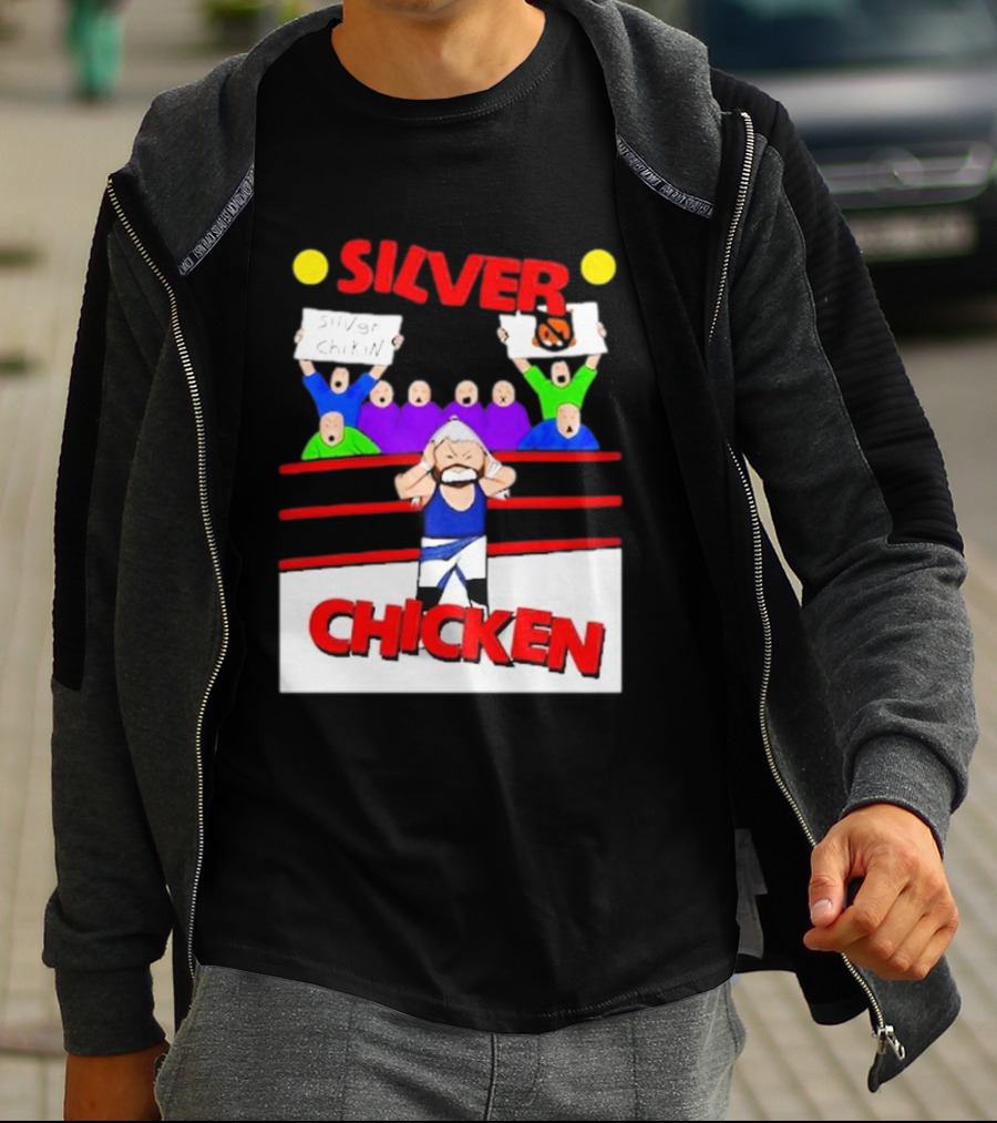 Silver Fox Ringside Champion Silver Chicken Fans T-Shirt