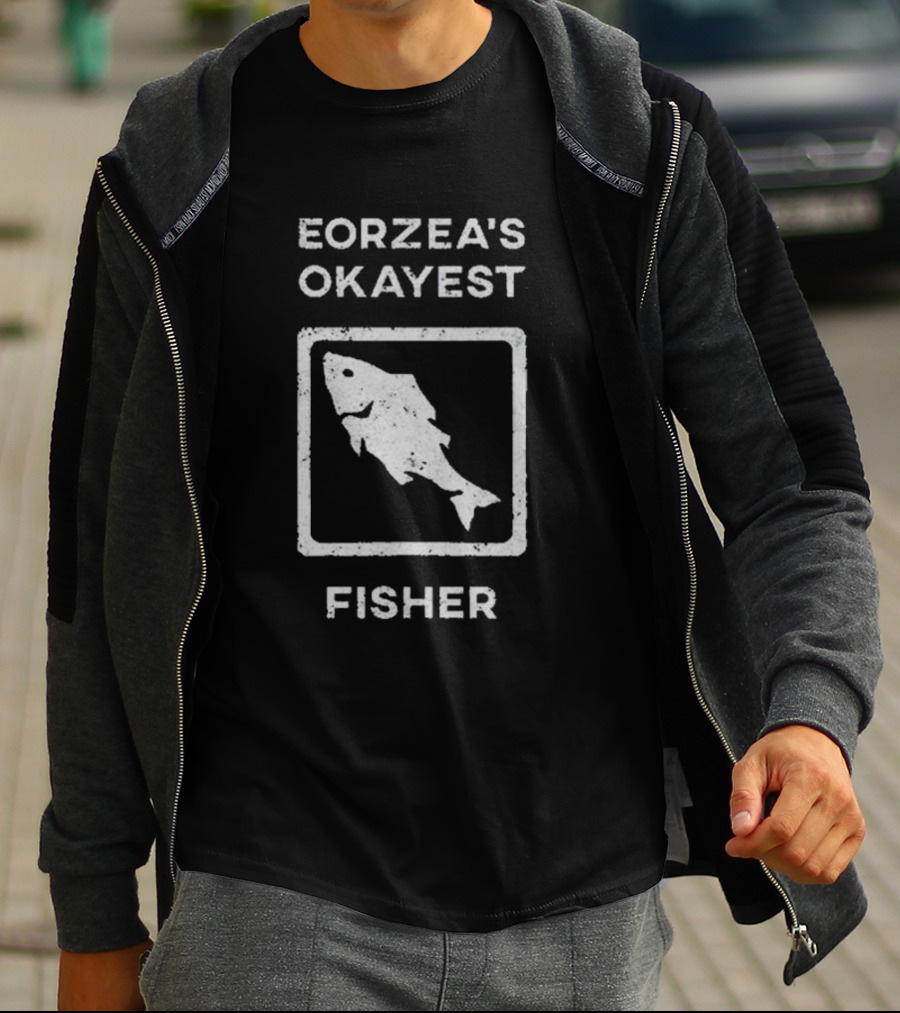 Eorzea's Okayest Fisher Fish T-Shirt