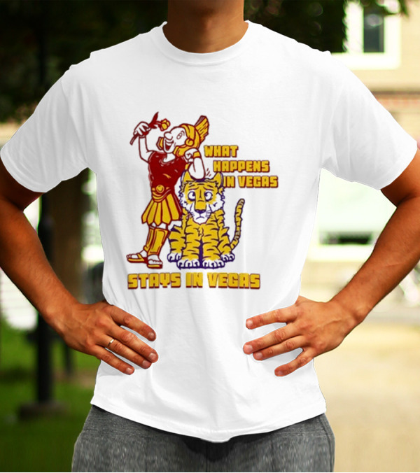 What Happens In Vegas Stays In Vegas Roman Gladiator Tiger T-Shirt