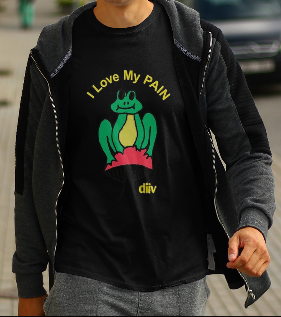I Love My Pain DIIV Frog On Mushroom T-Shirt