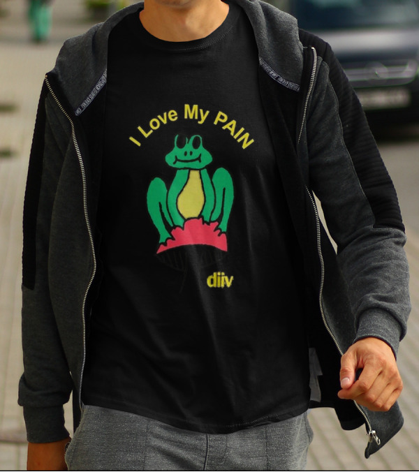 I Love My Pain DIIV Frog On Mushroom T-Shirt