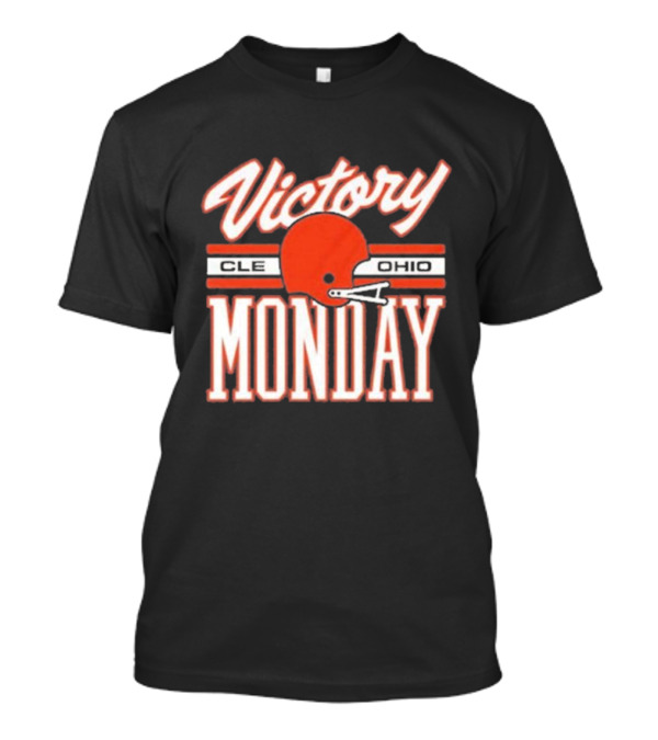 Victory Monday Cle Ohio Football Helmet T-Shirt