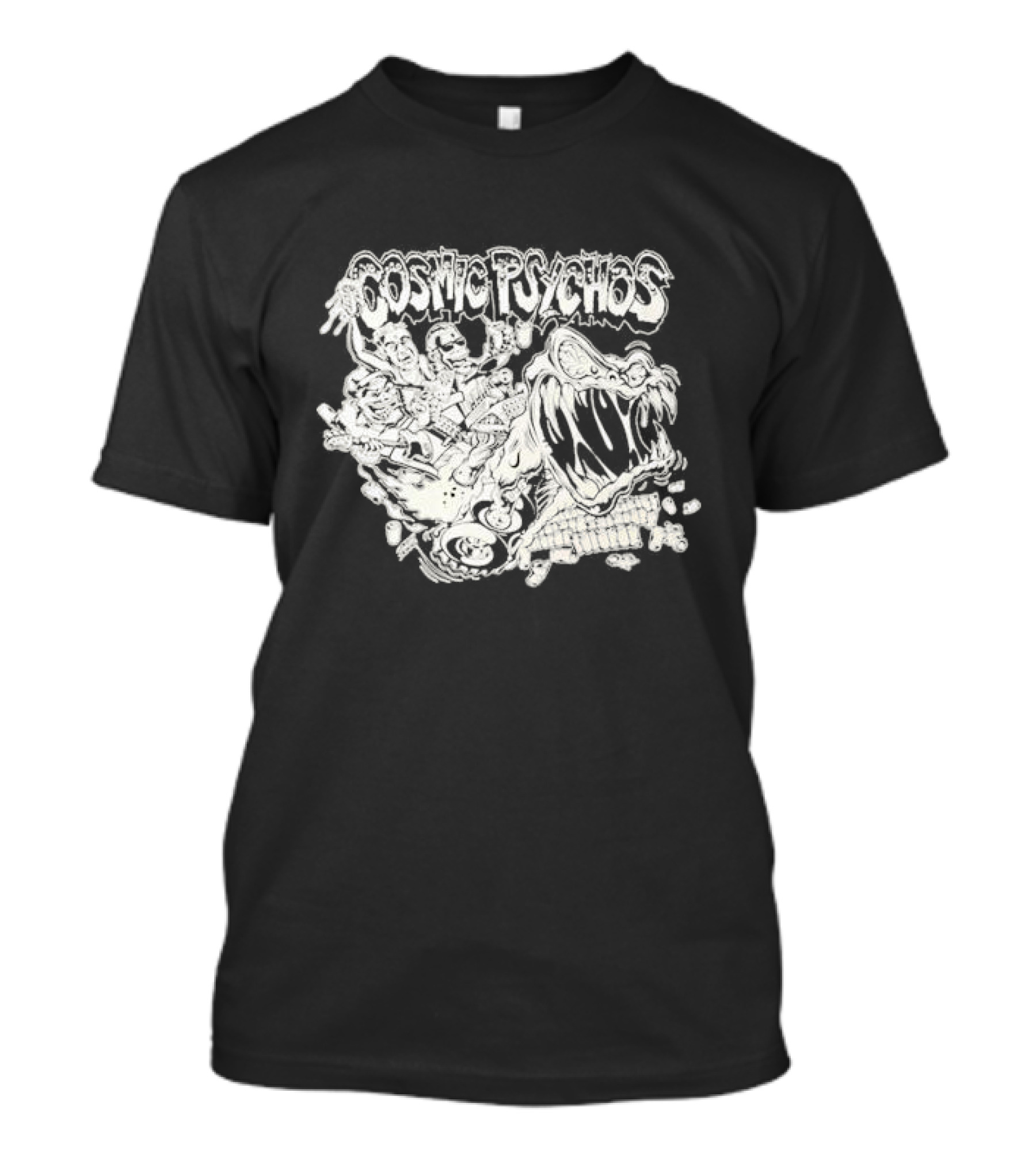Cosmic Psychos Band Vintage Style Graphic Monsters Music T-Shirt