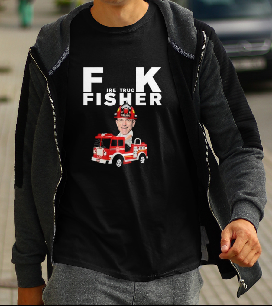 Fisher Fire Truck Dumpster Fire Dept T-Shirt