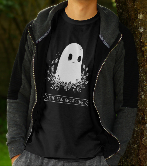 The Sad Ghost Club First Ever Ghost Surrounded By Floral Elements T-Shirt