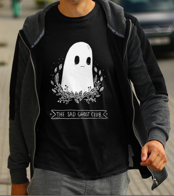 The Sad Ghost Club First Ever Ghost Surrounded By Floral Elements T-Shirt