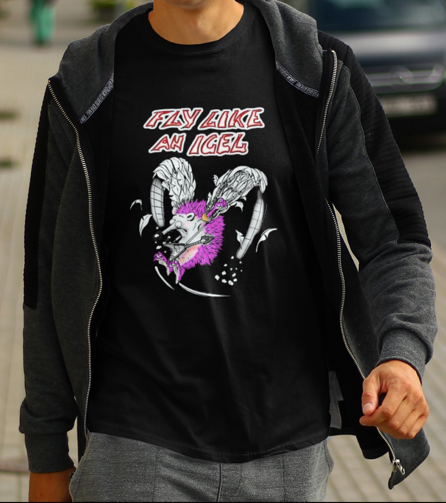 Fly Like An Igel Rock You Music Hedgehog Wings Blast T-Shirt