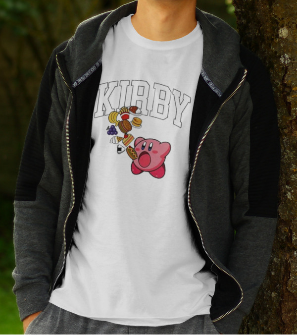 Kirby Eating Burgers And Food Explosion T-Shirt
