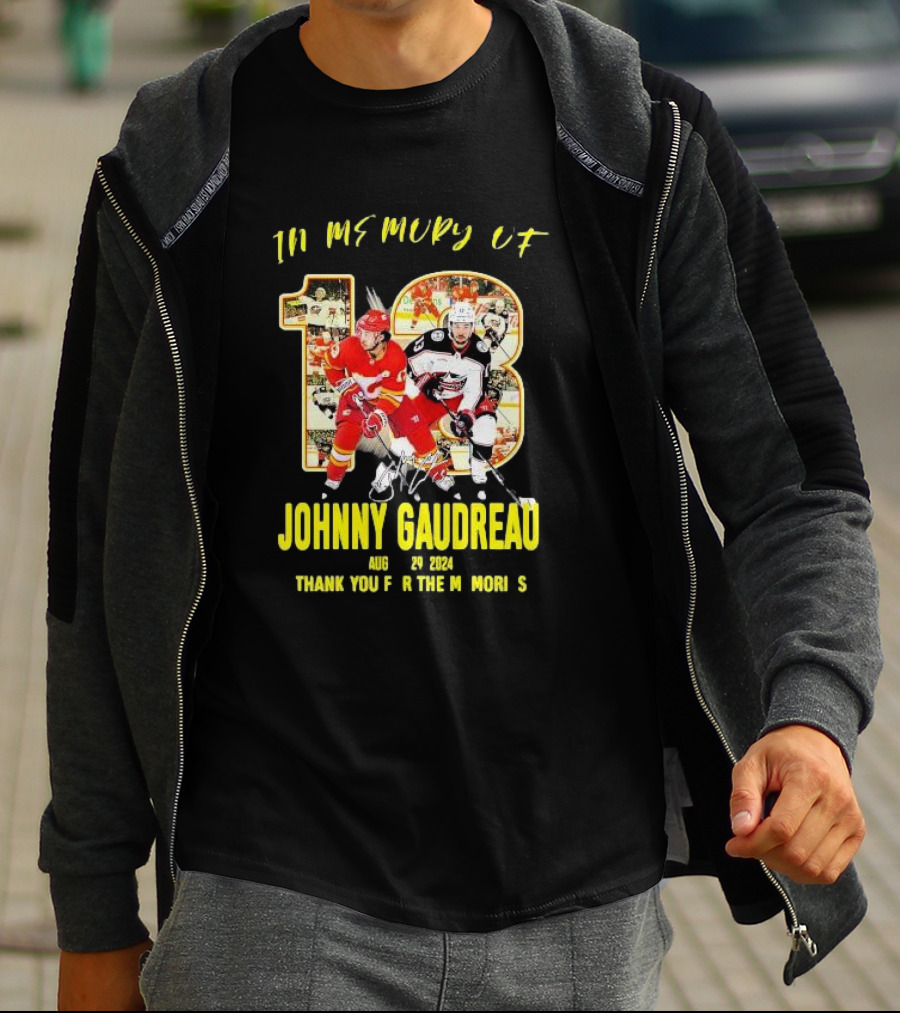 Johnny Gaudreau 13 In Memory Thank You For The Memories Aug 29 T-Shirt