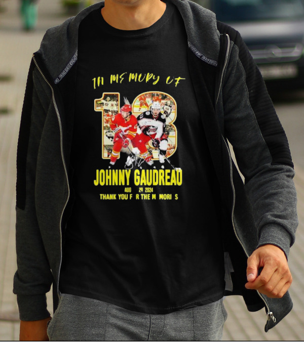 Johnny Gaudreau 13 In Memory Thank You For The Memories Aug 29 T-Shirt
