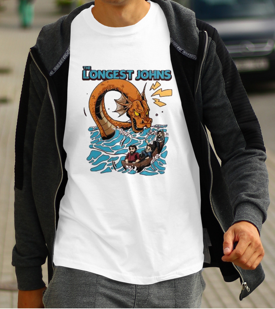 The Longest Johns Sea Monster Adventure Rowboat Journey T-Shirt