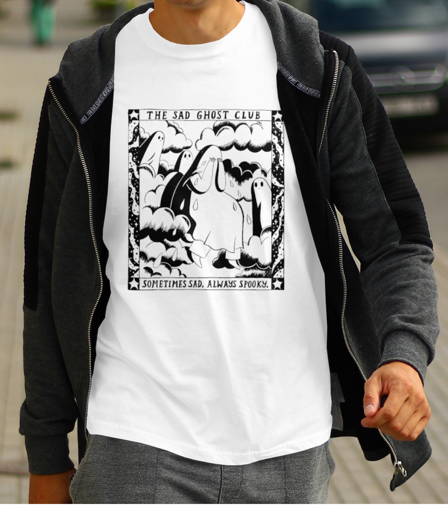 The Sad Ghost Club Clouds Sometimes Sad Always Spooky T-Shirt