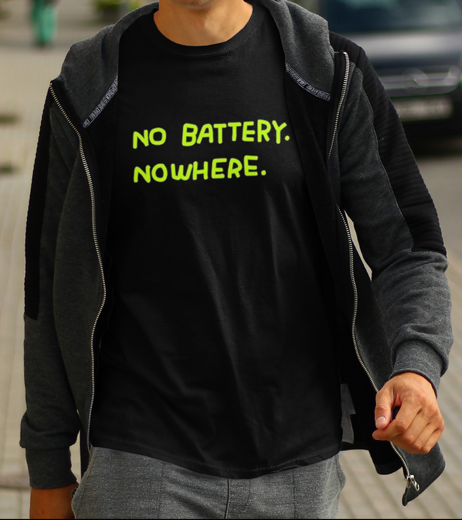 No Battery Nowhere Zoe Bread T-Shirt