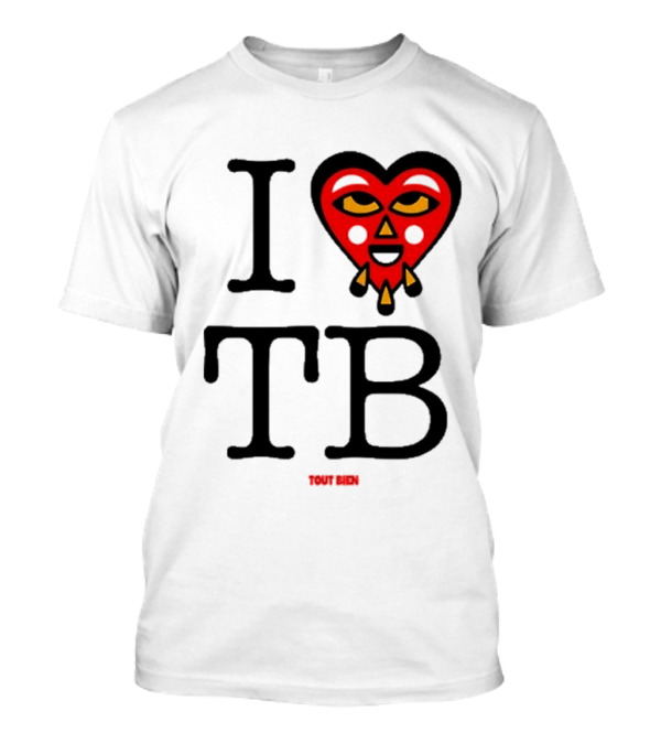 I Love TB Tout Bien Heart Face T-Shirt