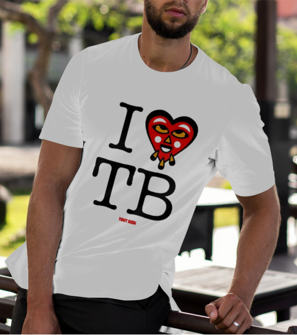 I Love TB Tout Bien Heart Face T-Shirt