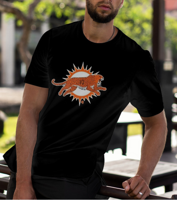 Miami Cheetah Leap Sunburst 10 T-Shirt