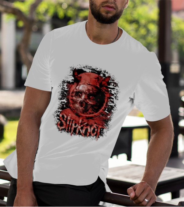 Slipknot Heller Air Capsule 001 Distorted Devil Mask T-Shirt