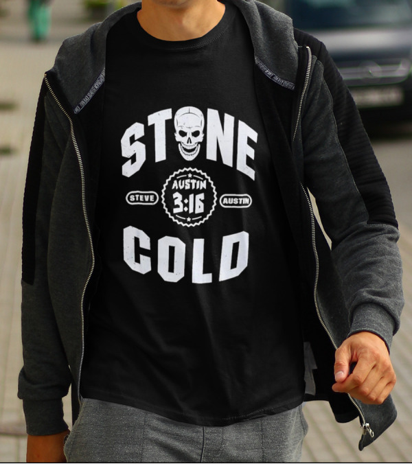 Stone Cold Steve Austin 3-16 Skull WWE Wrestling T-Shirt