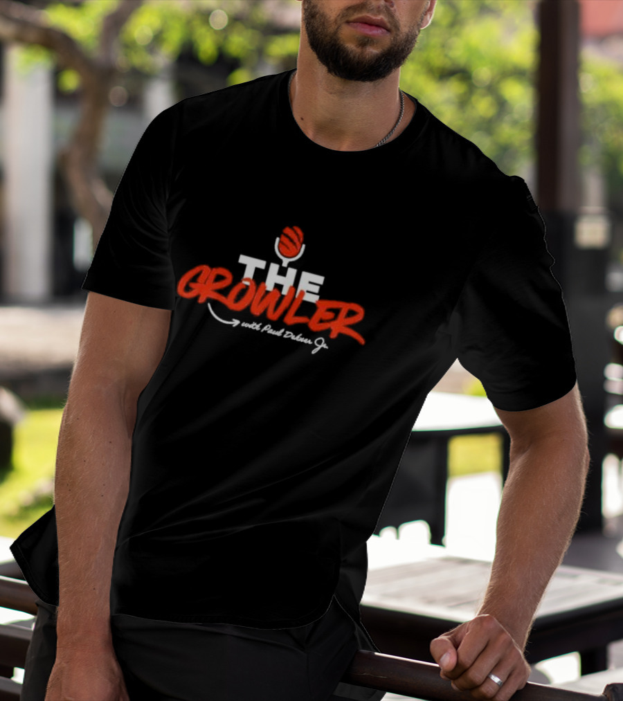 The Growler With Paul Dehner Jr. Microphone Basketball T-Shirt