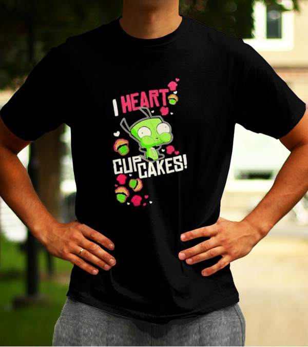 Invader Zim GIR I Heart Cupcakes T-Shirt