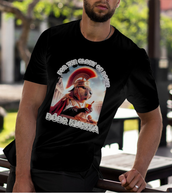 For The Glory Of Rome Bóbr Kurwa Roman Helmet Drink T-Shirt