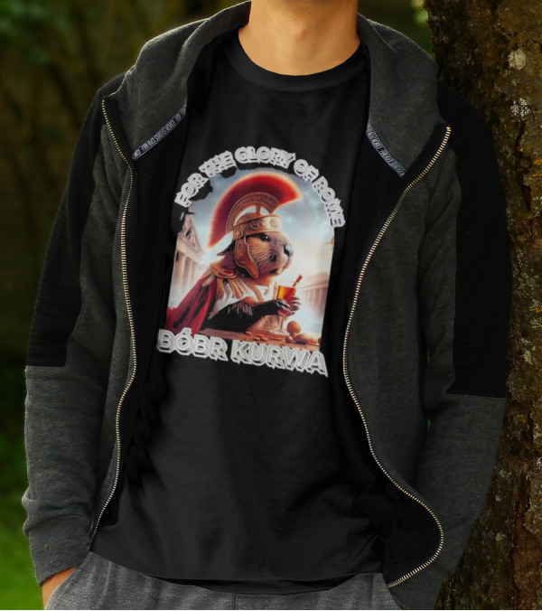 For The Glory Of Rome Bóbr Kurwa Roman Helmet Drink T-Shirt