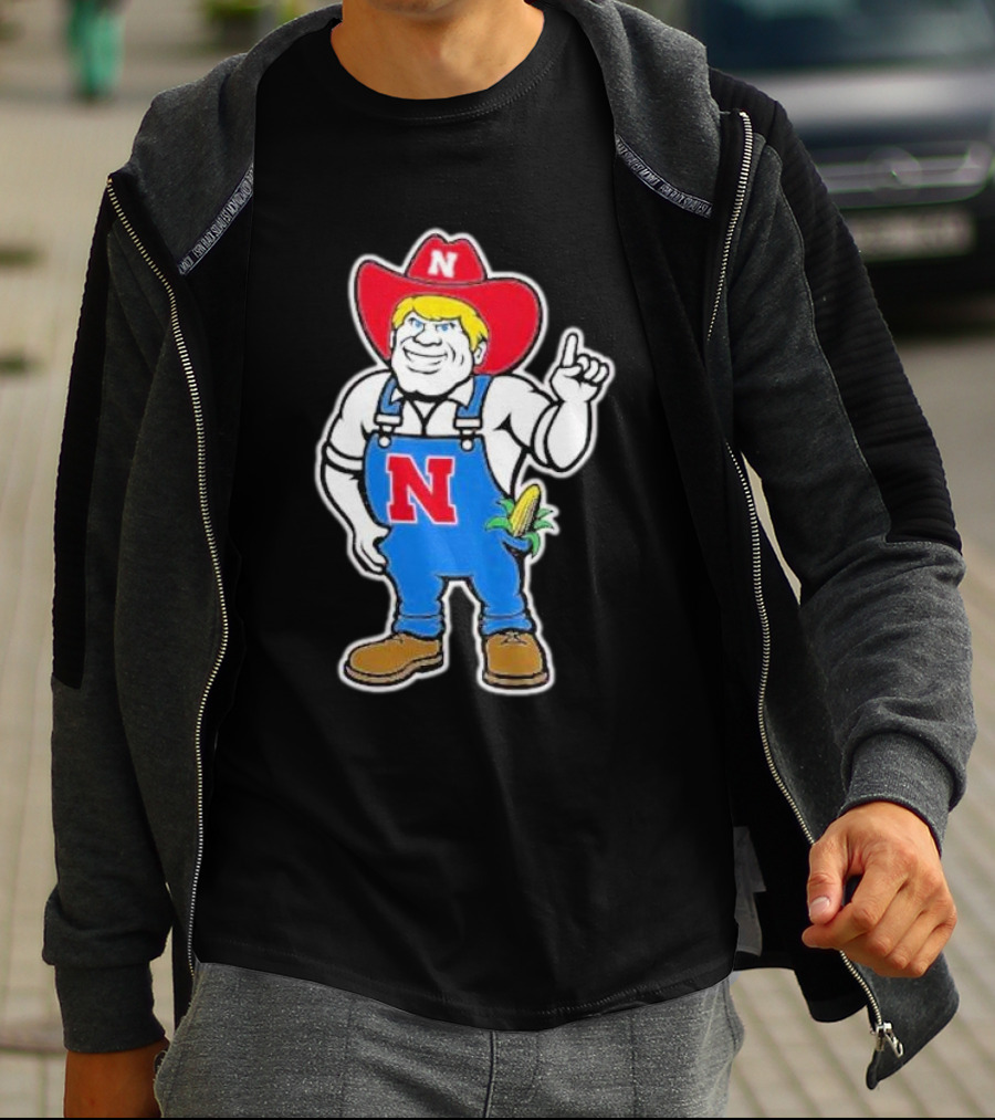 Coach Rhule Nebraska Herbie Husker Corn Mascot T-Shirt