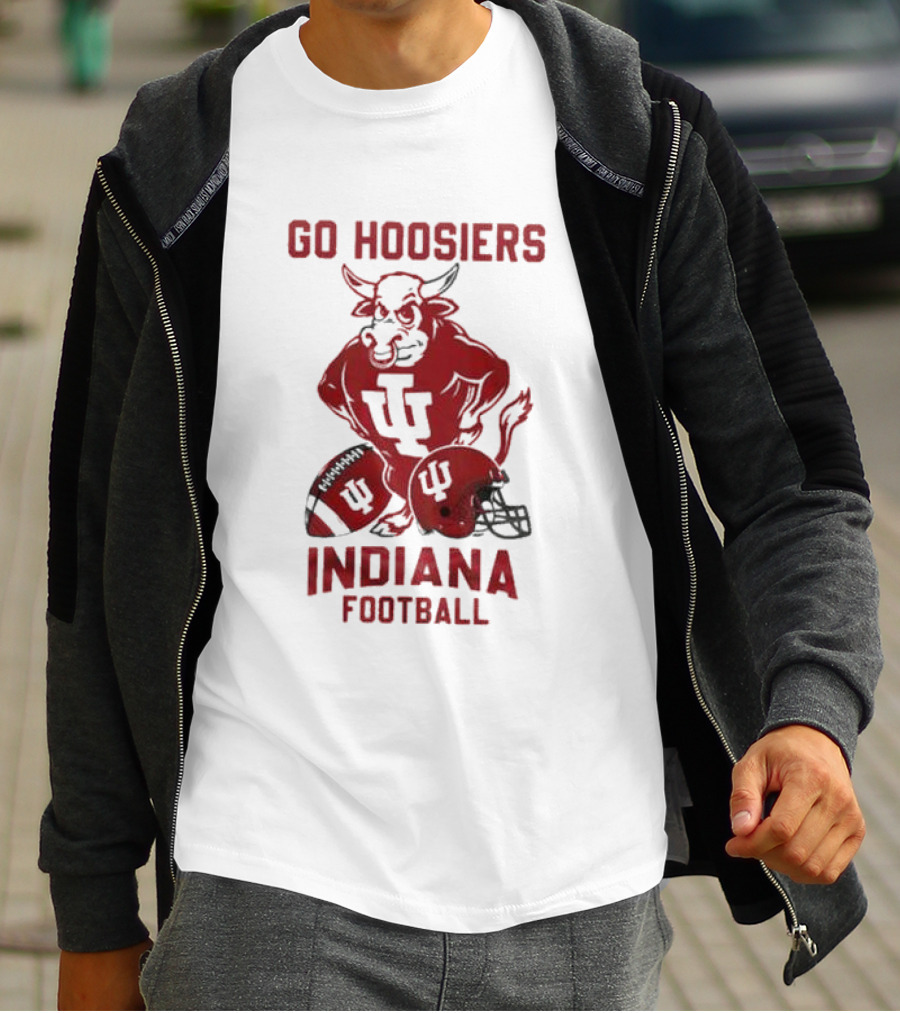 Go Hoosiers Indiana Football IU Bull And Helmet T-Shirt