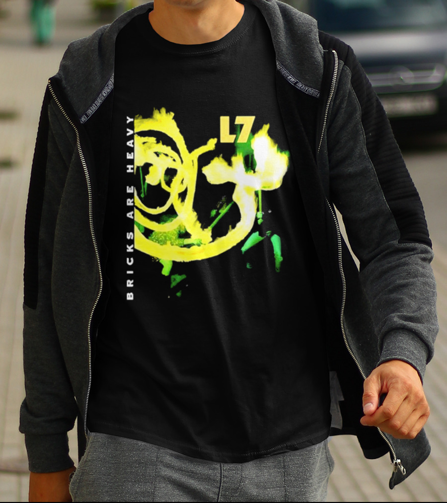 L7 Bricks Are Heavy Album Neon Graffiti T-Shirt