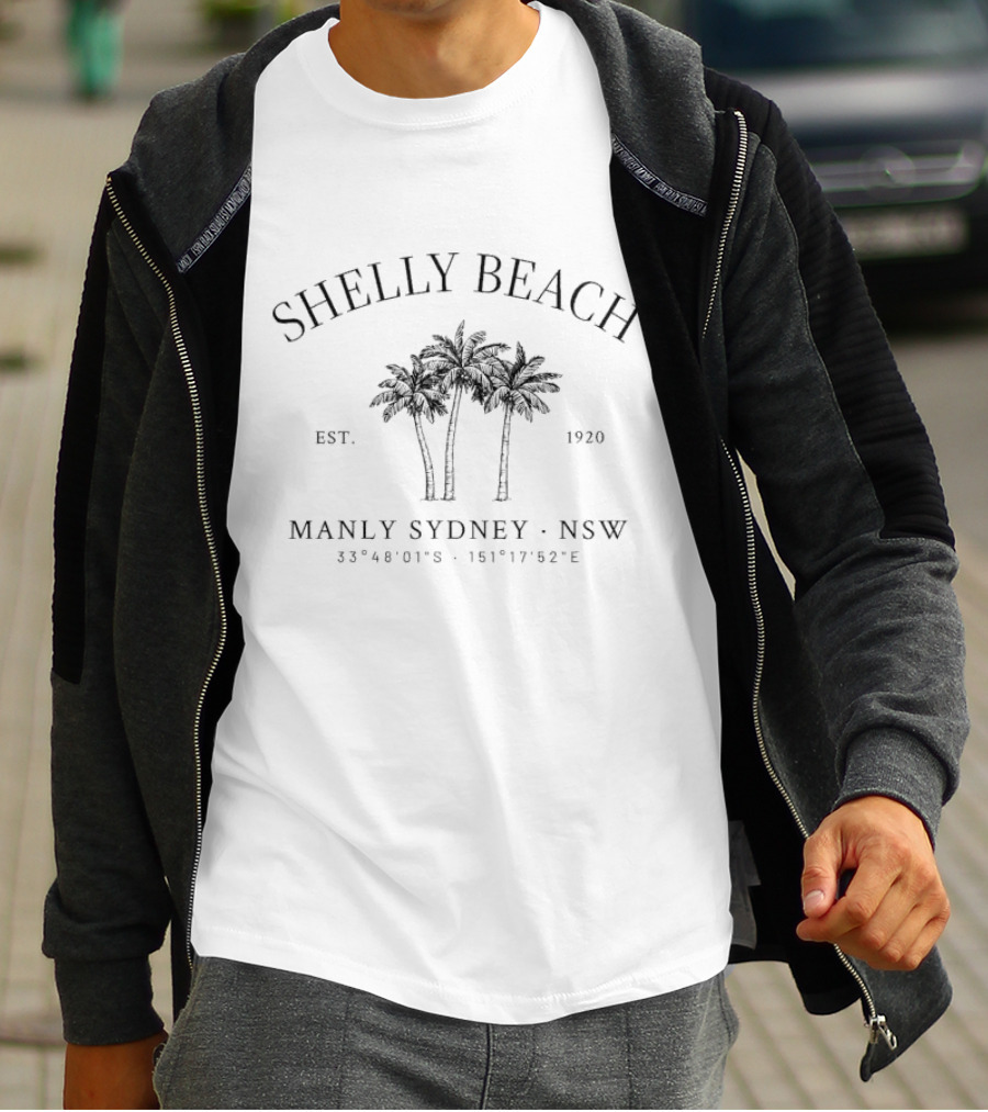 Shelly Beach Manly Sydney NSW Est 1920 Coordinates 33°48'01S 151°17'52E T-Shirt