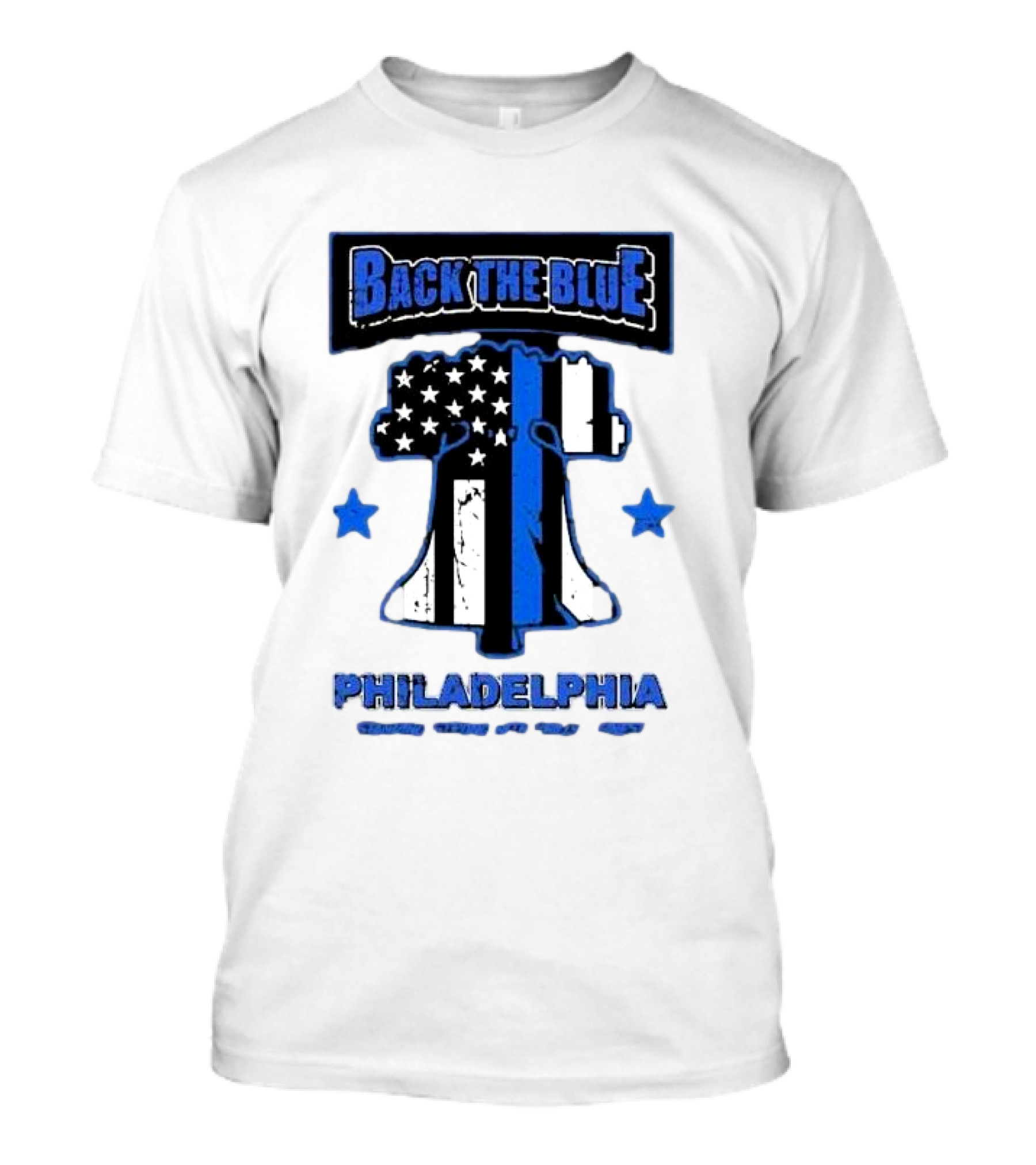 Back The Blue Philadelphia Liberty Bell American Flag Stars Standing Strong With Philly’s Finest T-Shirt