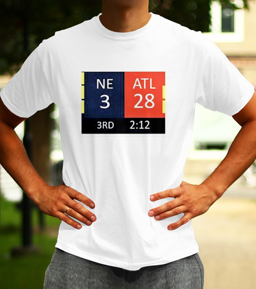 Cowboys Fan Wearing NE 3 ATL 28 3RD 2:12 T-Shirt
