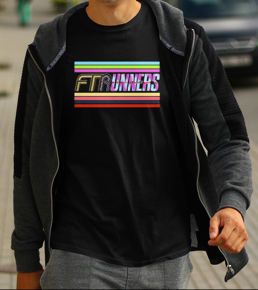 FTR And The Runners Retro Colorful Stripes T-Shirt
