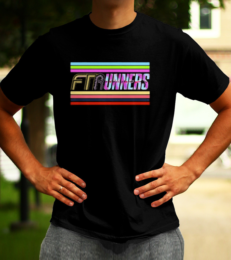 FTR And The Runners Retro Colorful Stripes T-Shirt