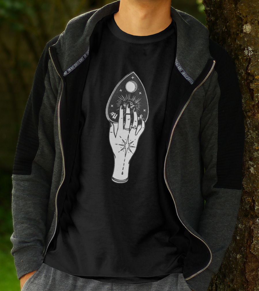 Mystic Hand Occult Spiritual Mystical Esoteric Vintage Dark Magic Planchette T-Shirt