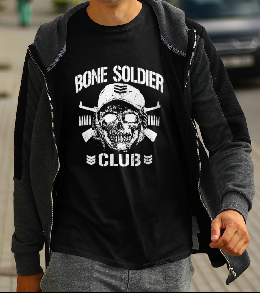 Bone Soldier Club Skull Design Taiji Ishimori Big T-Shirt