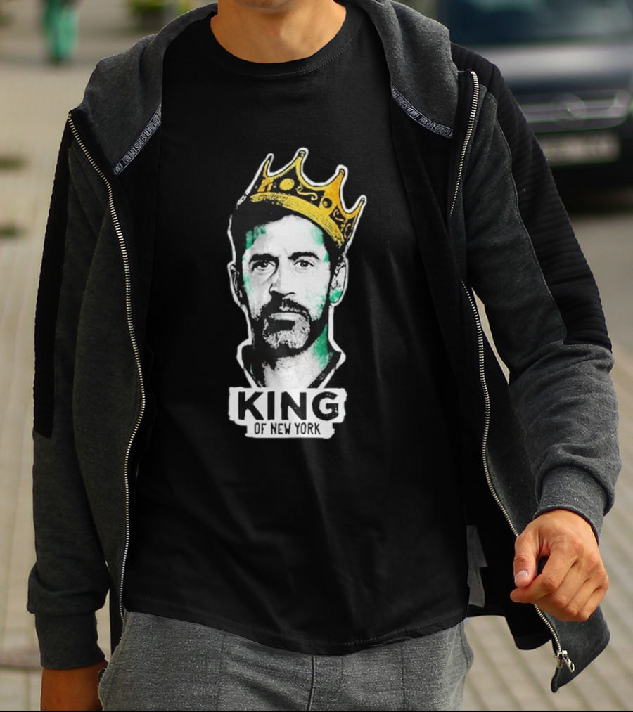 Aaron Rodgers King Of New York Wearing Crown T-Shirt