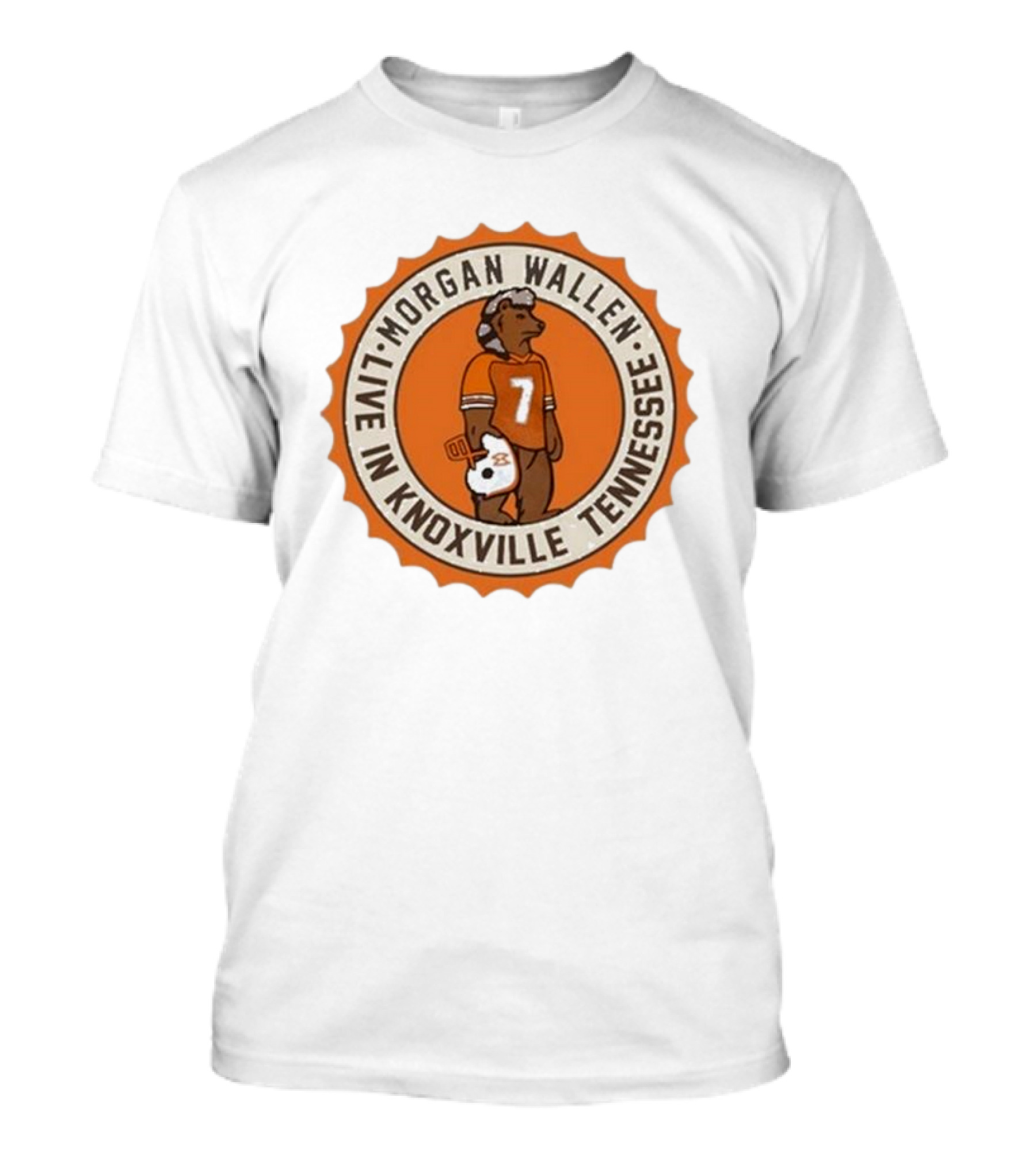 Morgan Wallen Live In Knoxville Tennessee Football Bear 7 T-Shirt