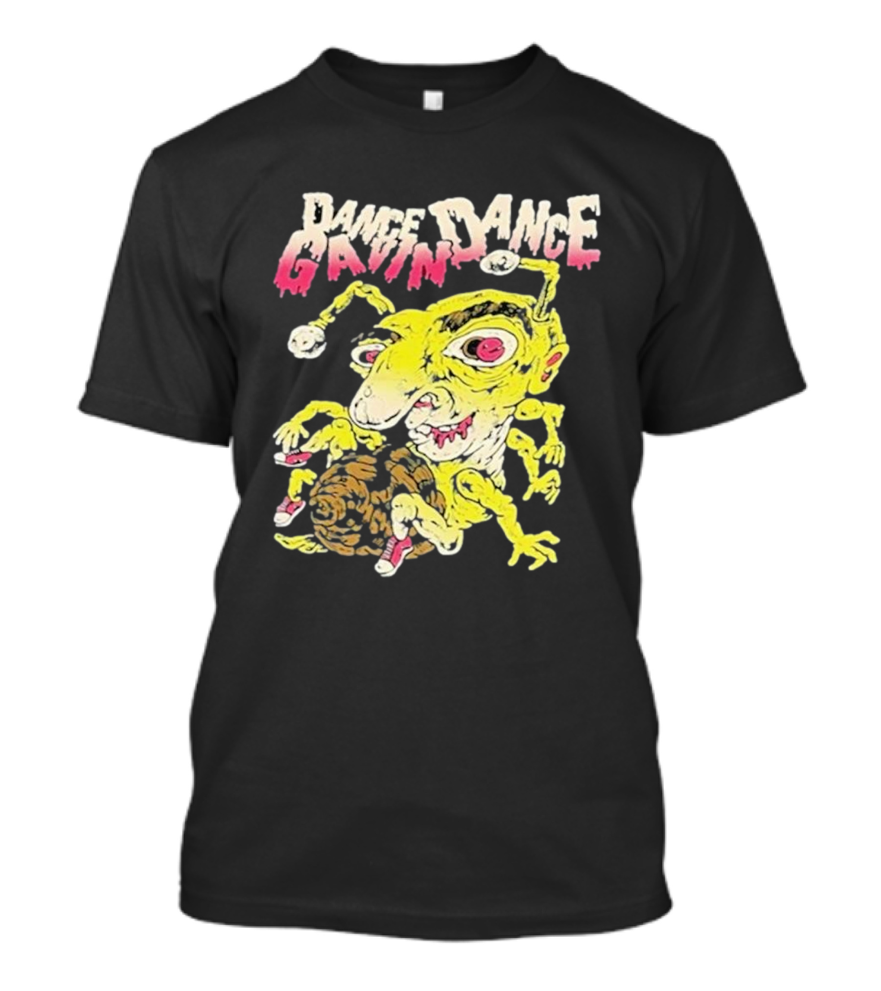 Dance Gavin Dance Band Rare Cartoonish Yellow Creature With Pink Accents T-Shirt