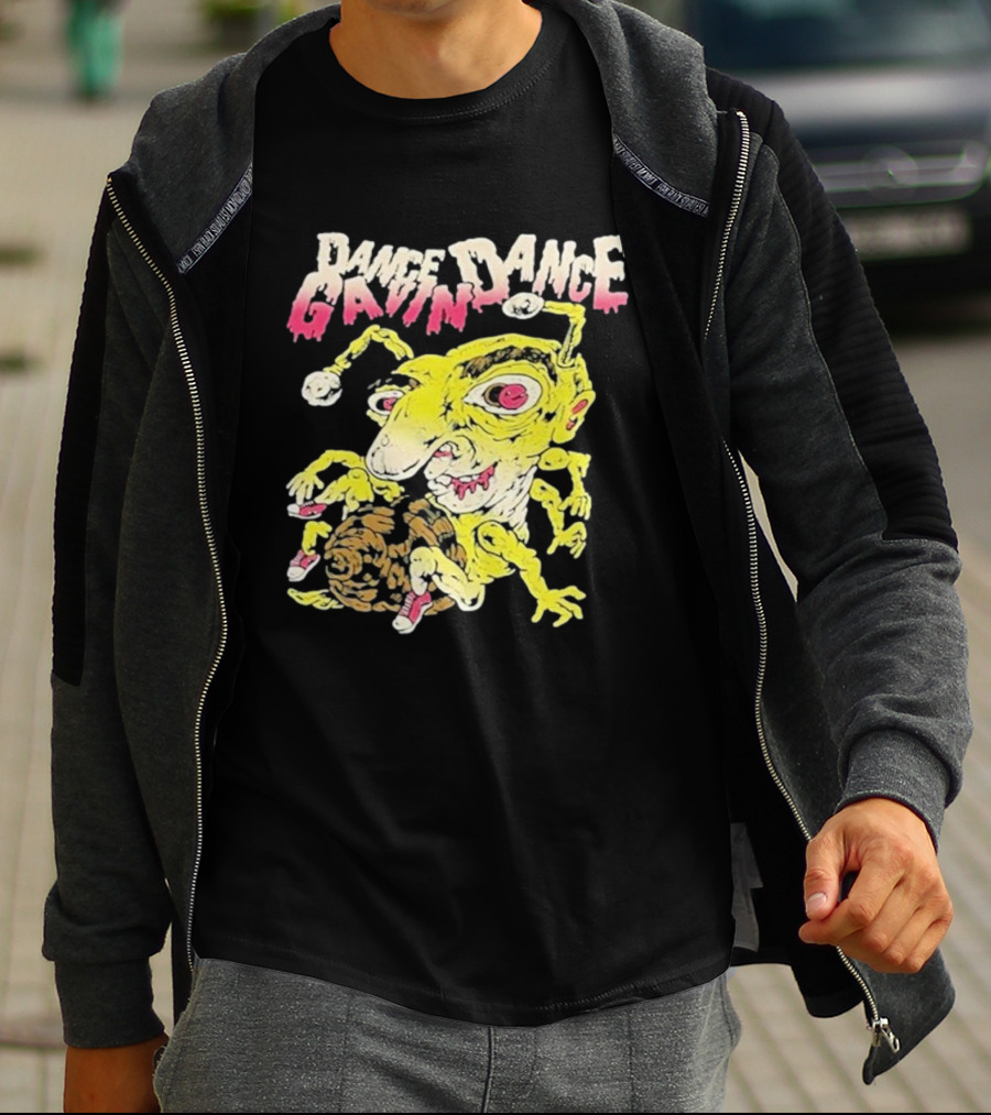 Dance Gavin Dance Band Rare Cartoonish Yellow Creature With Pink Accents T-Shirt