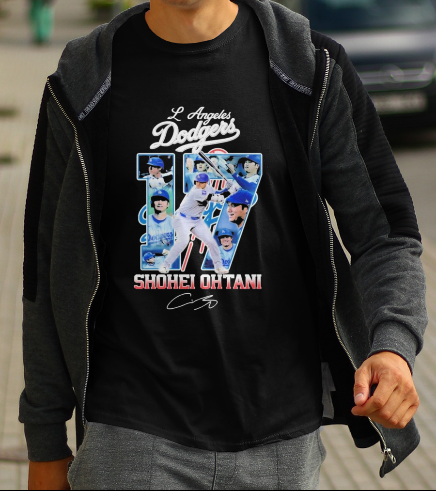 Los Angeles Dodgers Shohei Ohtani Number 17 Dodgers Baseball Star T-Shirt